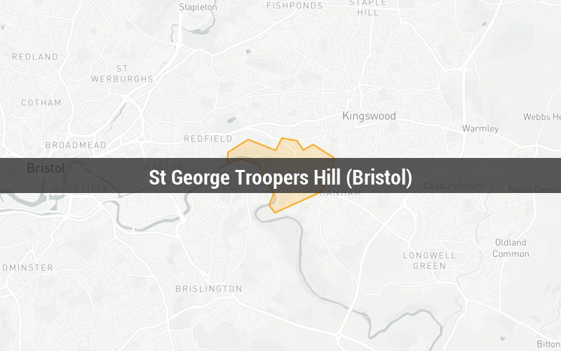 Map of St George Troopers Hill (Bristol)