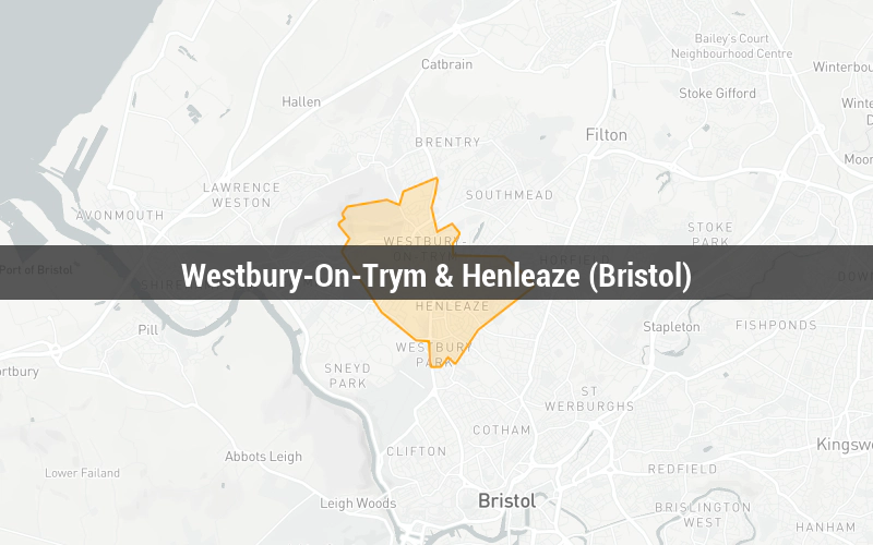 Map of Westbury-On-Trym & Henleaze (Bristol)