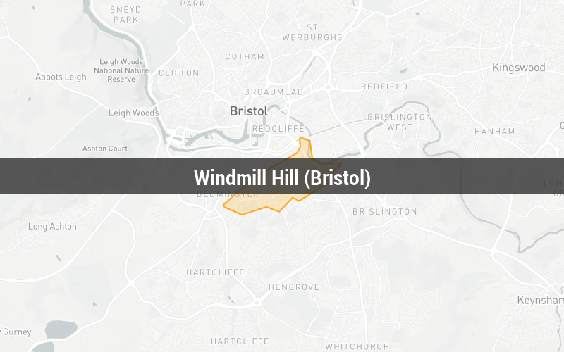 Map of Windmill Hill (Bristol)