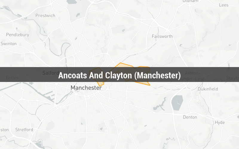 Map of Ancoats And Clayton (Manchester)