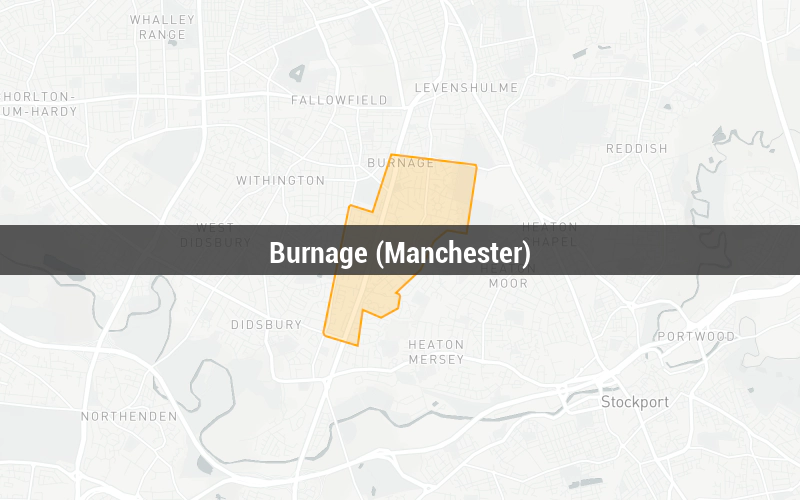 Map of Burnage (Manchester)