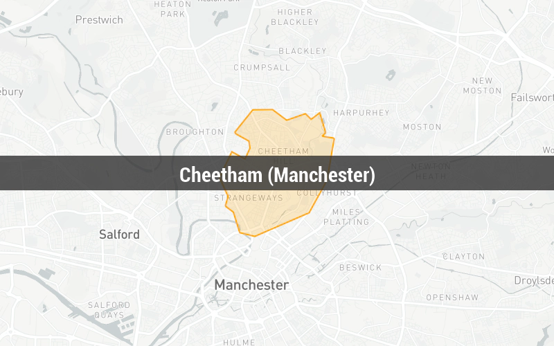 Map of Cheetham (Manchester)