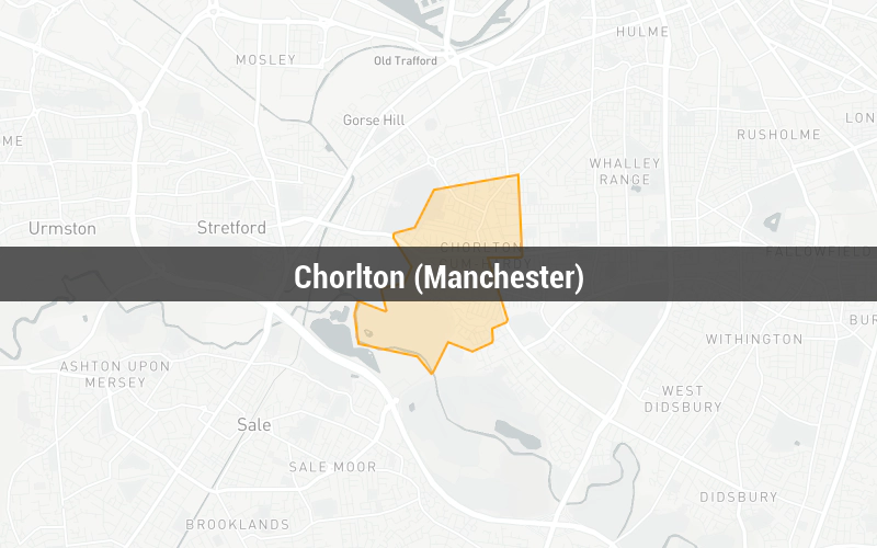 Map of Chorlton (Manchester)