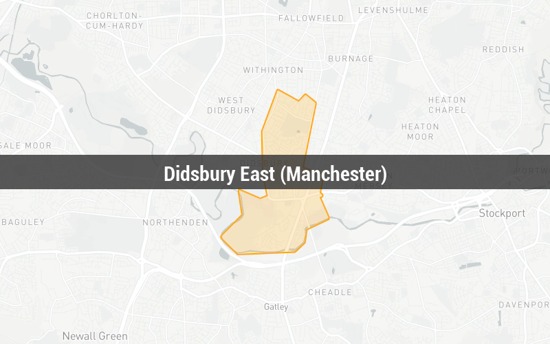 Map of Didsbury East (Manchester)