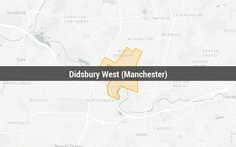 Map of Didsbury West (Manchester)