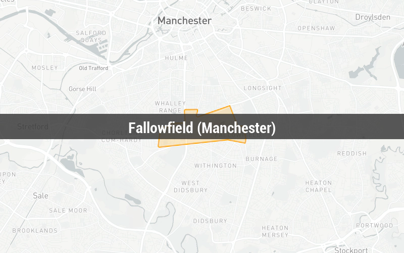 Map of Fallowfield (Manchester)