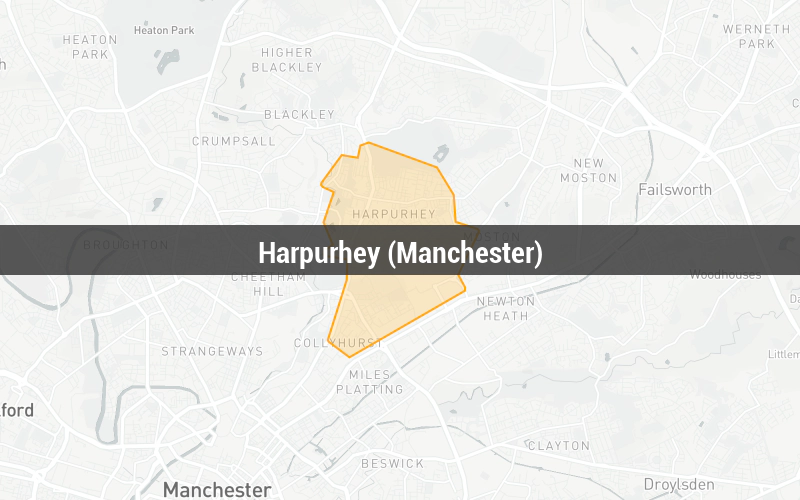 Map of Harpurhey (Manchester)