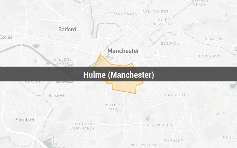 Map of Hulme (Manchester)