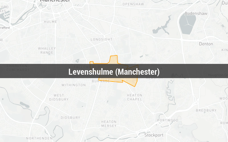 Map of Levenshulme (Manchester)