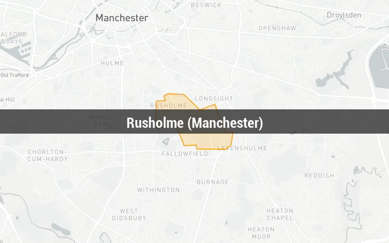 Map of Rusholme (Manchester)