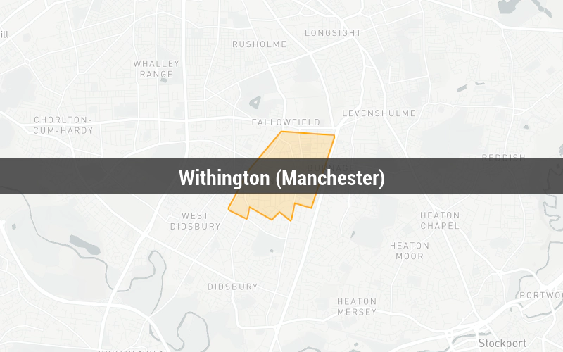 Map of Withington (Manchester)