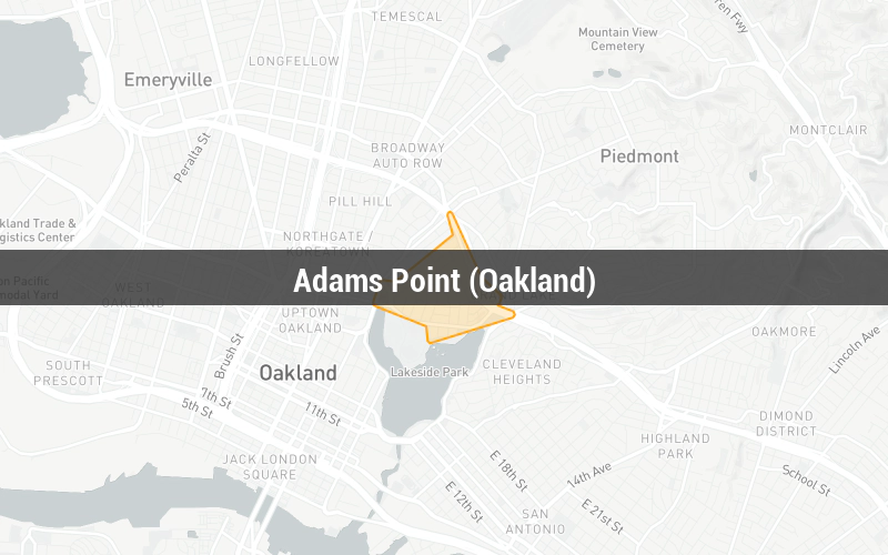 Map of Adams Point (Oakland)