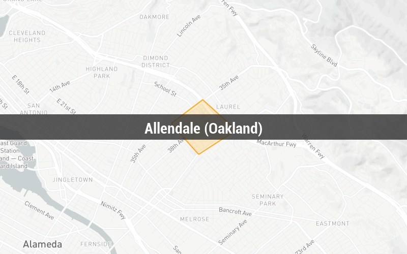 Map of Allendale (Oakland)