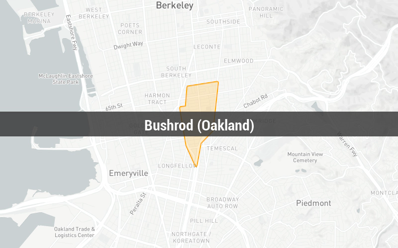 Map of Bushrod (Oakland)