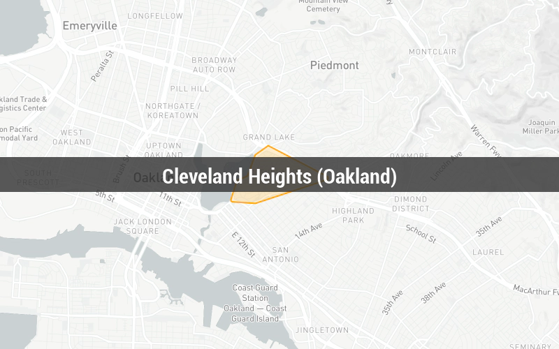 Map of Cleveland Heights (Oakland)