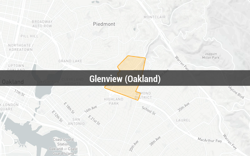 Map of Glenview (Oakland)