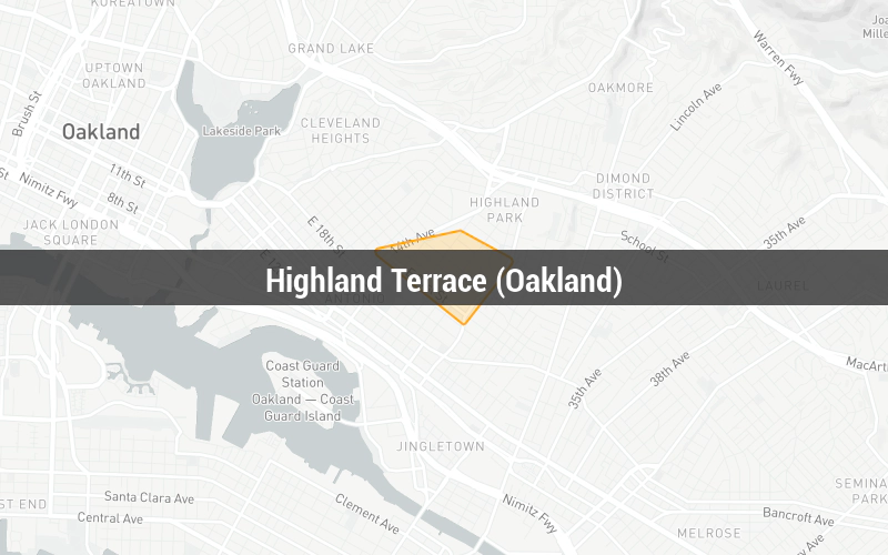 Map of Highland Terrace (Oakland)