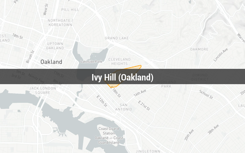 Map of Ivy Hill (Oakland)