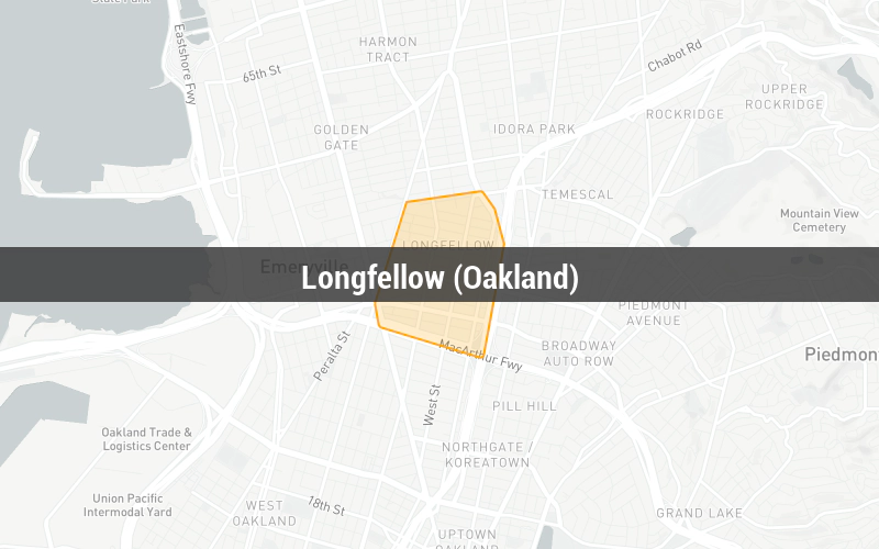 Map of Longfellow (Oakland)