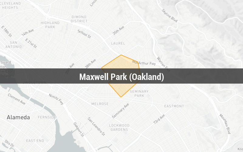 Map of Maxwell Park (Oakland)