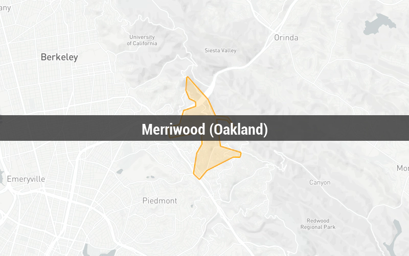 Map of Merriwood (Oakland)