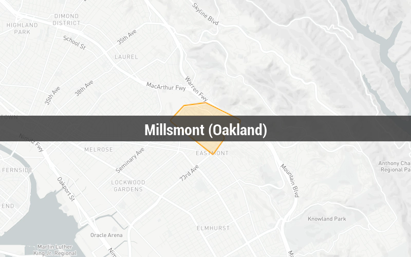 Map of Millsmont (Oakland)