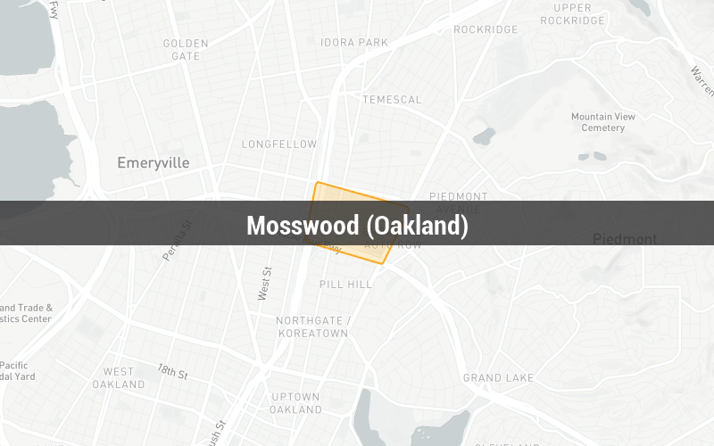 Map of Mosswood (Oakland)