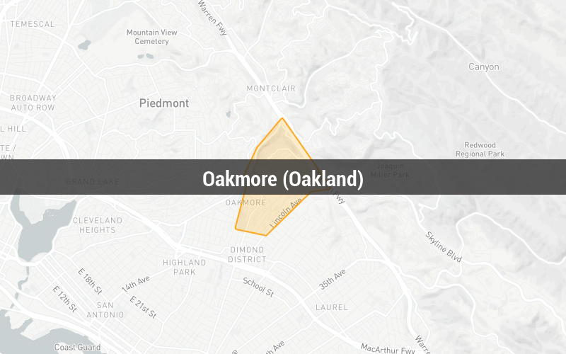 Map of Oakmore (Oakland)