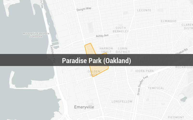 Map of Paradise Park (Oakland)