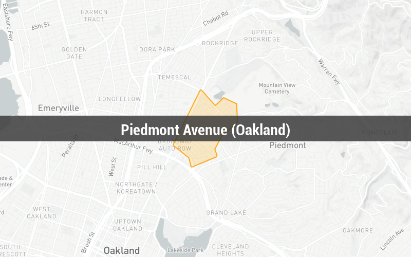 Map of Piedmont Avenue (Oakland)