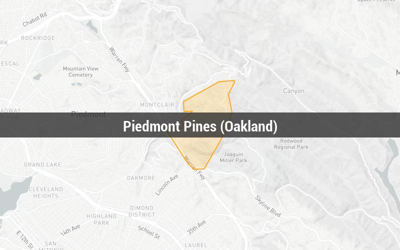 Map of Piedmont Pines (Oakland)