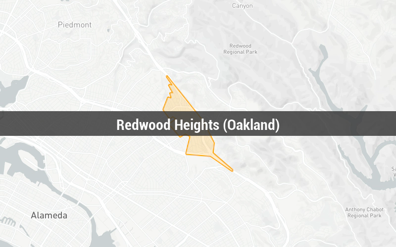 Map of Redwood Heights (Oakland)