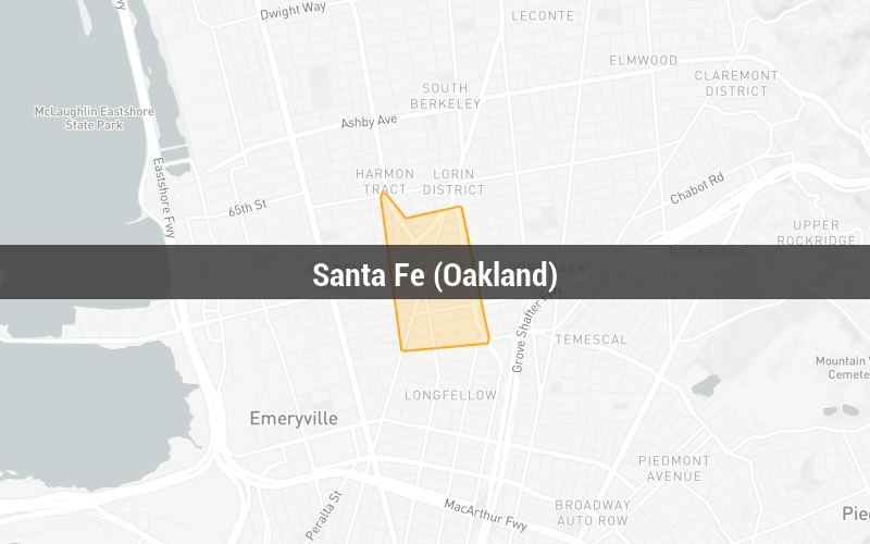 Map of Santa Fe (Oakland)