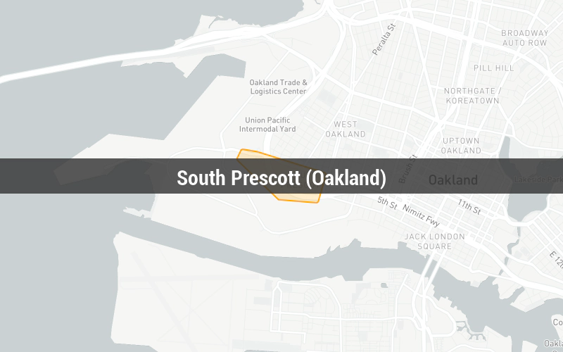 Map of South Prescott (Oakland)