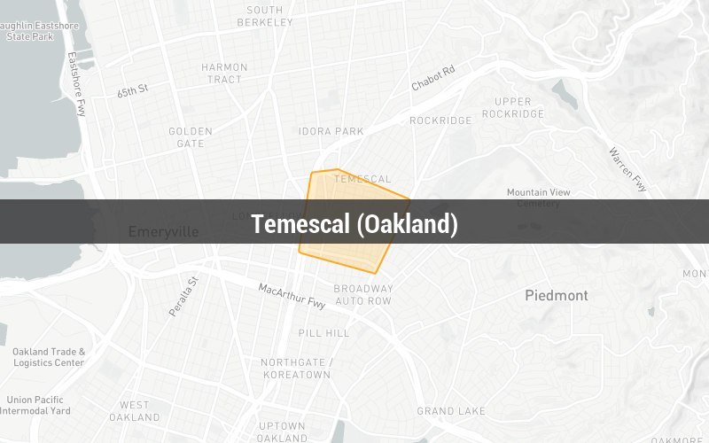 Map of Temescal (Oakland)