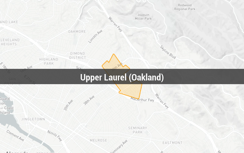 Map of Upper Laurel (Oakland)