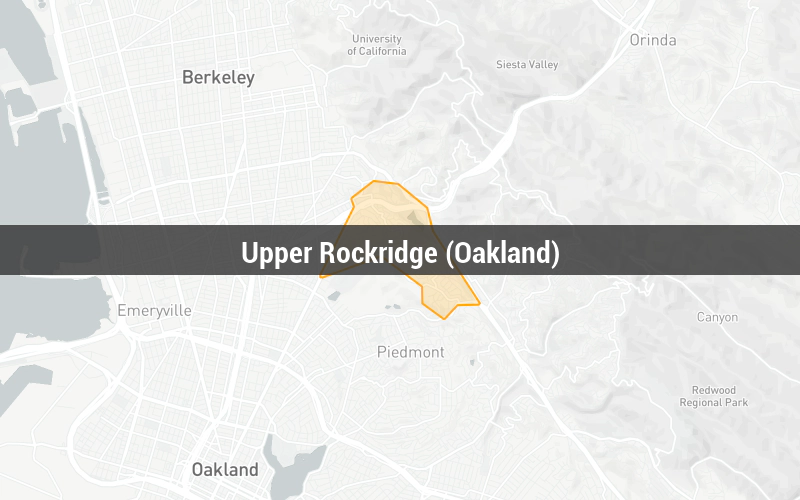 Map of Upper Rockridge (Oakland)