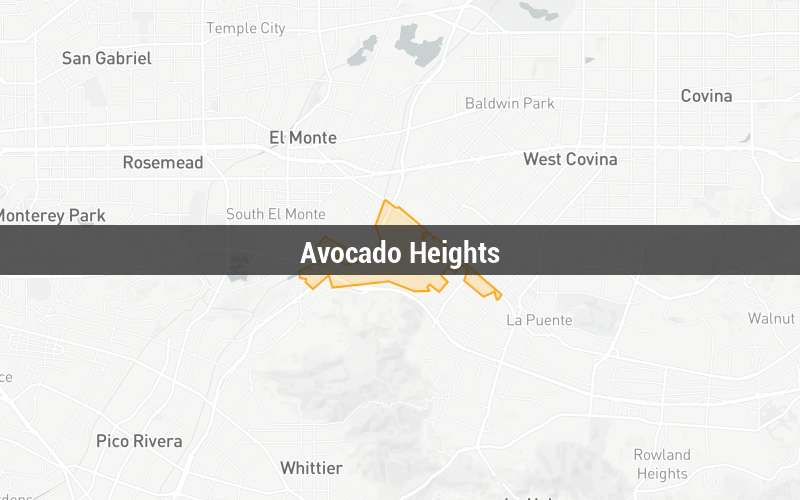 Map of Avocado Heights