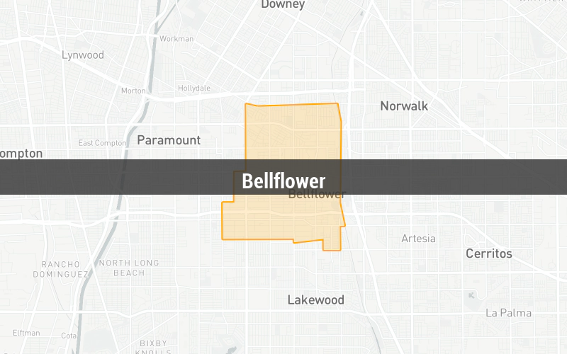 Map of Bellflower