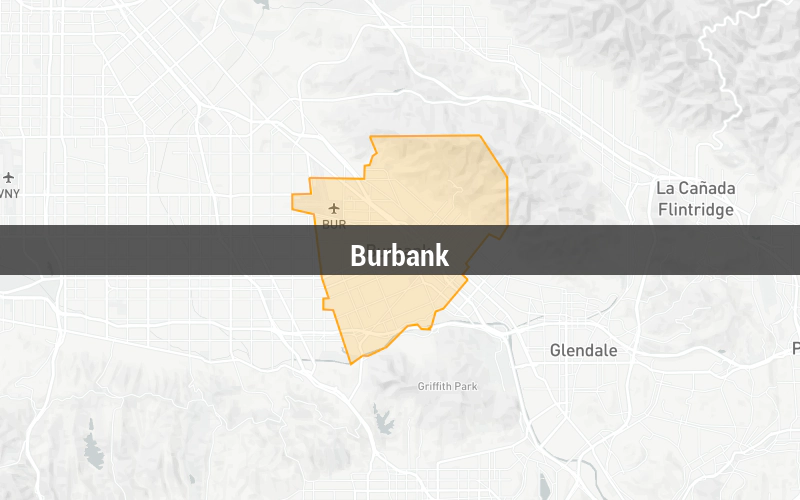 Map of Burbank