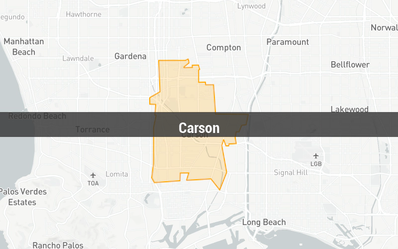 Map of Carson