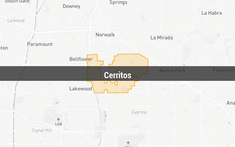 Map of Cerritos