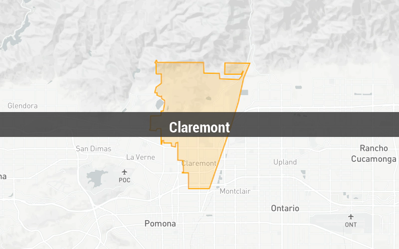 Map of Claremont