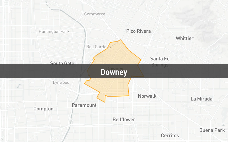 Map of Downey