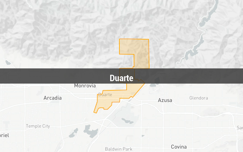 Map of Duarte