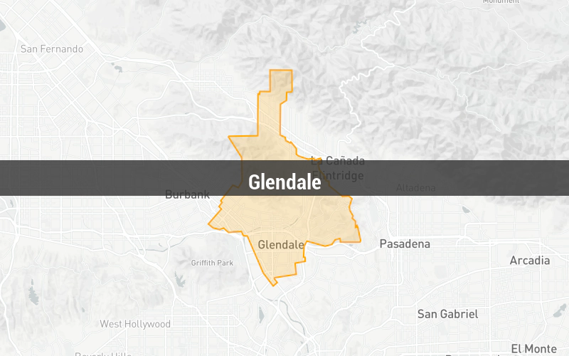 Map of Glendale