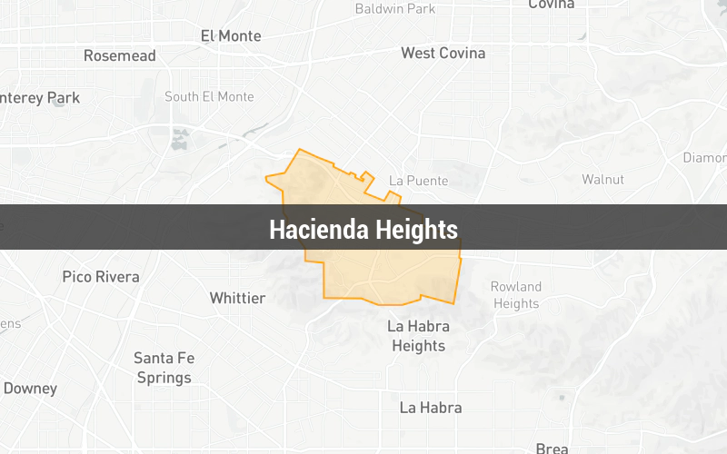 Map of Hacienda Heights