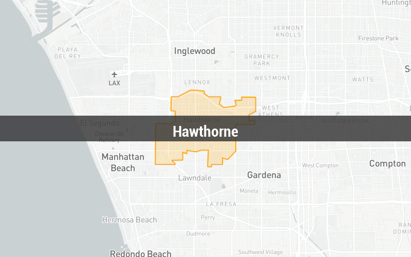 Map of Hawthorne