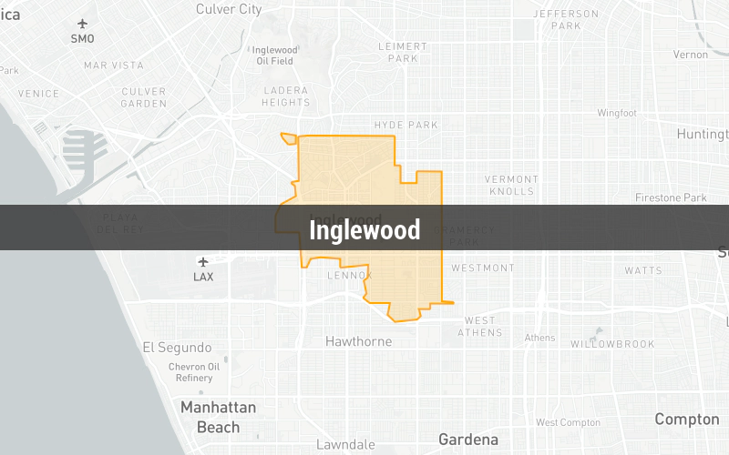 Map of Inglewood