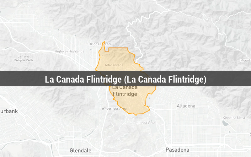 Map of La Canada Flintridge (La Cañada Flintridge)